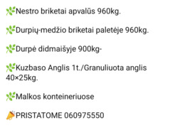 Briketai,granulės