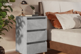 vidaXL Naktinės spintelės su kojelėmis, 2vnt., pilkos, 40x35x69cm