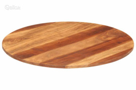 vidaXL Stalviršis, 70cm, akacijos medienos masyvas, apskritas, 15–16mm