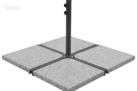 vidaXL Svoris skėčiui, pilkas, granitas, 25 kg, kvadratinis