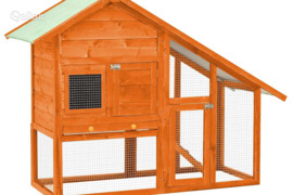 vidaXL Narvas triušiams, 140x63x120cm, eglės medienos masyvas