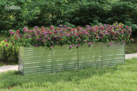 vidaXL Aukštas sodo lovelis, sidabrinis, 320x40x77cm, plienas