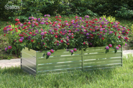 vidaXL Aukštas sodo lovelis, sidabrinis, 160x80x45cm, plienas