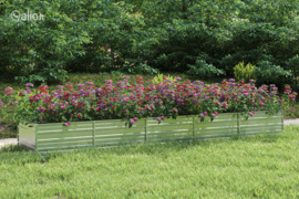 vidaXL Aukštas sodo lovelis, sidabrinis, 400x80x45cm, plienas