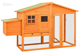 vidaXL Narvas viščiukams su lizdu, eglės medienos masyvas