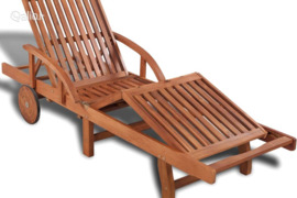 vidaXL Saulės gultas, akacijos medienos masyvas