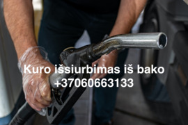 Kuro išsiurbimas iš bako