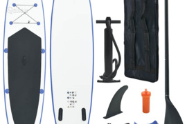 vidaXL Pripučiamos irklentės rinkinys, mėlynos ir baltos spalvos