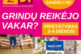 Grindų reikėjo vakar?