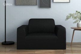 vidaXL Tamprus sofos užvalkalas, juodas, džersio poliesteris