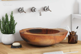 vidaXL Praustuvas, tikmedžio medienos masyvas, 45 cm