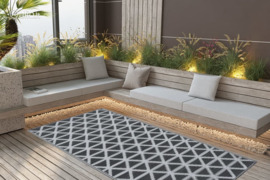 vidaXL Lauko kilimas, ARAKIL juodos spalvos, 190x290cm, PP