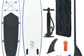 vidaXL Pripučiamos irklentės rinkinys, mėlynos ir baltos spalvos