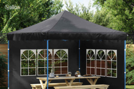 vidaXL Proginės palapinės šon. sien. su lang., 2vnt., antr. sp., PE