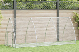 vidaXL Narvelis triušiams, sidabrinis, 300x105x120cm, plienas