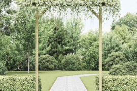 vidaXL Sodo pergolė, 205x40x203cm, mediena