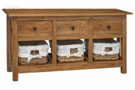 vidaXL Šoninė spintelė, 100x30x50cm, raudonmedžio medienos masyvas