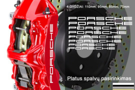 Porsche suportų lipdukai 8 vnt. komplektas – karščiui atsparūs vinilo lipdukai stabdžių suportams, a