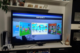 Žaidimų konsolė su judesio jutikliu