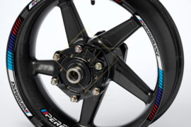 BMW motociklų ratlankių lipdukai M Performance – juodas fonas | AEStyle.lt