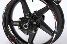 DUCATI motociklų ratlankių lipdukai – juodi M Performance, 20 vnt | AEStyle.lt