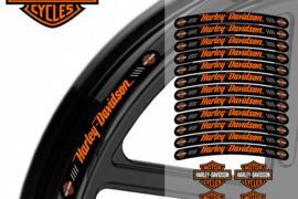 Harley-Davidson motociklų ratlankių juostų lipdukai – 16 vnt | AEStyle.lt