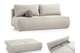 Minkšta sofa – lova su dėže patalynei „Davia”