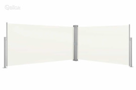 vidaXL Suskleidžiama Šoninė Pertvara, 160 x 600 cm, Kreminės Spalvos