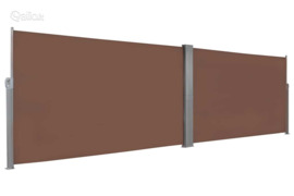 vidaXL Ištraukiama šoninė pertvara, 160x600cm, ruda