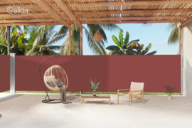 vidaXL Ištraukiama šoninė pertvara, rudos spalvos, 180x1200cm