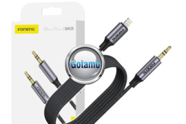 Apple Lightning į AUX 3.5mm laidas 1 metras Foneng WWW.GOTAMO.LT