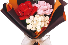 Naujos Gėlių puokštės iš Lego tipo kaladėlių su papuošimais