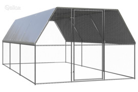 vidaXL Lauko narvas viščiukams, 3x6x2m, galvanizuotas plienas