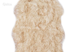 vidaXL Kilimėlis, rudai baltos sp., 60x90cm, dirbtinis avies kailis