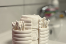 Vatos diskelių ir ausų krapštukų dėžutė