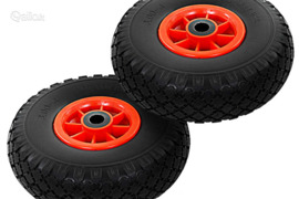 vidaXL Rankinio krov. vež. ratai, 2vnt., tvirtas PU, 3.00-4 (260x85)