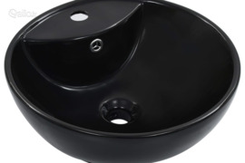 vidaXL Praust. su aps. nuo vand. išsil., juod. sp., 46,5x18cm, ker.