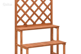 vidaXL Stovas augalams su treliažu, 70x42x115cm, eglės masyvas