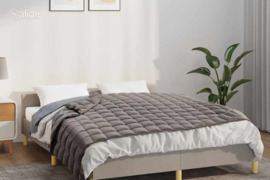 vidaXL Sunki antklodė, pilkos spalvos, 150x200cm, 7kg