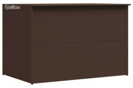 vidaXL Sodo daiktadėžė, ruda, 150x100x100cm, poliratanas