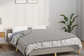 vidaXL Sunki antklodė, pilkos spalvos, 150x200cm, audinys, 11kg