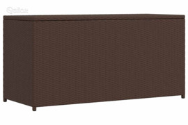 vidaXL Sodo daiktadėžė, ruda, 120x50x60cm, poliratanas