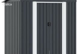 vidaXL Sodo sandėliukas, antracito spalvos, plienas