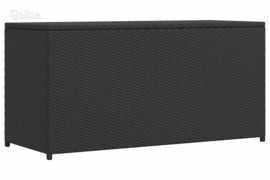 vidaXL Sodo daiktadėžė, juoda, 120x50x60cm, poliratanas