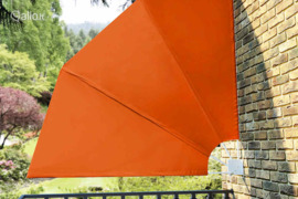 vidaXL Sulankstoma šoninė balkono markizė, terakotos, 210x210cm