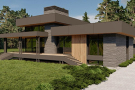 Parduodamas pradėtas statyti namas su 20 a. sklypu Didžiojoje Riešėje, Vilniaus r. 