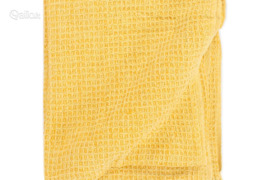vidaXL Pledas, garstyčių geltonos spalvos, 220x250cm, medvilnė