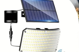 Saulės energijos 234 LED šviestuvas su judesio davikliu