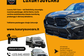 Prabangių visureigių nuoma su vairuotoju – visoje Lietuvoje
