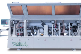 20-09-509 Kraštų užklijavimo staklės WOODLAND MACHINERY (su lankstų gręžimo funkcija)  (naujos)